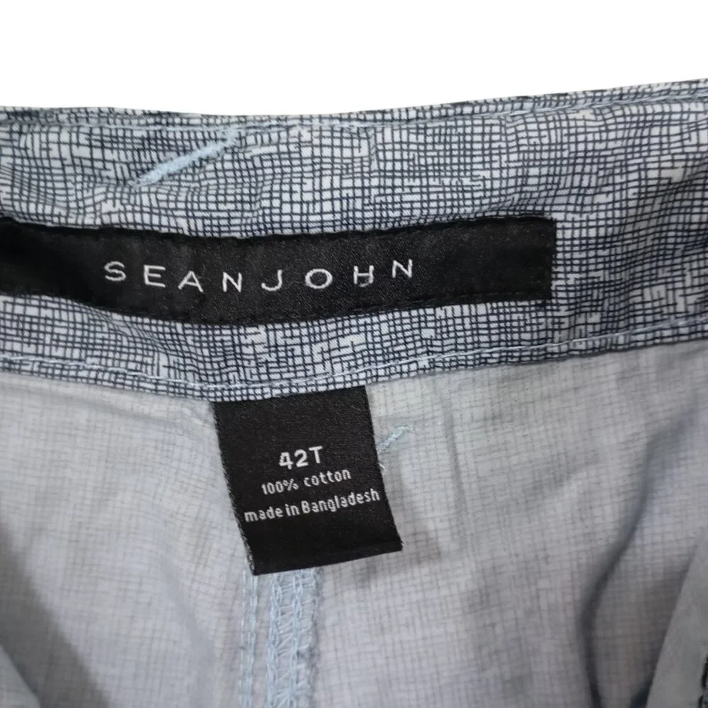 Sean John Cargo Shorts 42T Adjustable Drawstring Cotton Multi-Pocket Design Mens